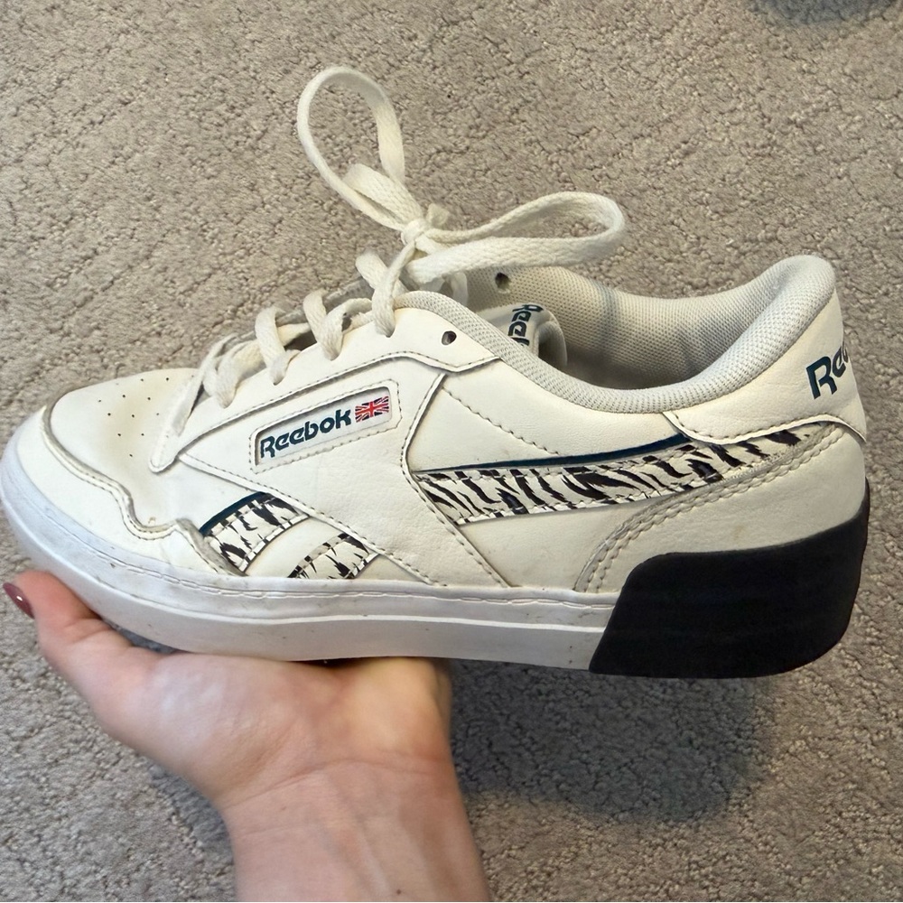 Reebok White Sneakers with Black Details